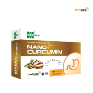Nano Curcumin Wellcare - Hỗ trợ giảm acid dịch vị, giúp bảo vệ niêm mạc dạ dày-tá tràng (Hộp 3 vỉ x 10 viên)