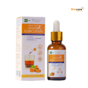 Nano Curcumin Liquid - Dung dịch nano nghệ hỗ trợ giảm acid dịch vị, giúp bảo vệ niêm mạc dạ dày-tá tràng (Lọ 20ml)