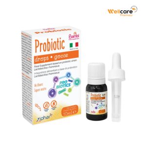Men vi sinh nhỏ giọt Probiotic Bambi Wellcare - Bổ sung lợi khuẩn cơ thể, cải thiện hệ vi sinh đường ruột (Lọ 10ml )