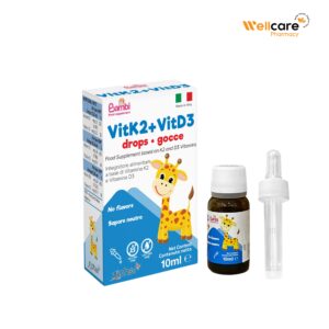 Siro nhỏ giọt VitK2 + VitD3 - Bổ sung vitamin D3K2 hỗ trợ hấp thu canxi phát triển chiều cao cho trẻ em, trẻ nhỏ (Lọ 10ml )