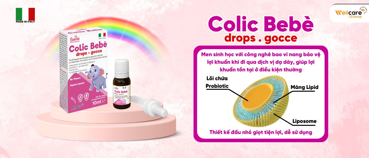 Colic Bebè-thiết kế đầu nhỏ giọt tiện lợi, dễ sử dụng