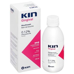 Dung dịch súc miệng Kin Gingival 250ml hỗ trợ chăm sóc nướu, ngăn ngừa các mảng bám trên răng