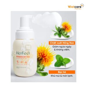 Bọt Vệ Sinh Phụ Nữ PlayAh! Her Feel Prebiotic Rose Foam - Sạch Thơm Toàn Diện - 150ml