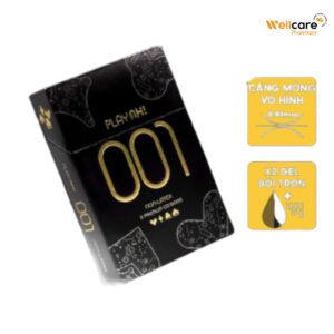 Bao Cao Su PlayAh! Non-Latex Siêu Mỏng - 0.01mm - Hộp 3 Cái