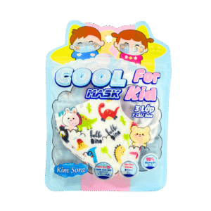 Khẩu Trang 5D COOL FOR KID KIM SORA - Lọc Khuẩn 99%, Hình In Ngộ Nghĩnh (Gói 7 Cái)