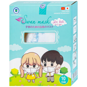 Khẩu Trang 3D Trẻ Em SWAN MASK - Ngăn Khuẩn, Ngăn Giọt Bắn (Hộp 10 Cái)